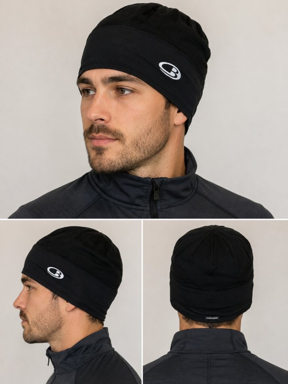 Icebreaker Merino Tech Trainer Hybrid Beanie | Black | NWT | Unisex OS